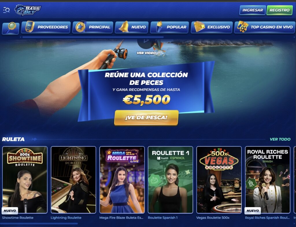 Interfaz de casinos fuera de España en www.alejandrocasino.com mostrando slots y mesas de vivo